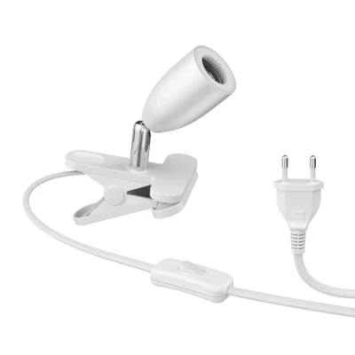 Image de ledscom.de lampe à pince LIK, blanc mat, 1x E27 max. 60W, éclairage pince, lumière de bureau, fixation en caoutchouc, sans rayures, d&#039;accentuation, Flexspot, résidus,