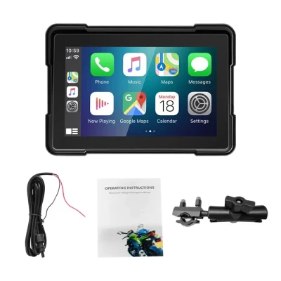 Image de Carplay Moto Apple Android Auto Autoradio Portable 5 Pouces écran Tactile IP67 étanche double Bluetooth