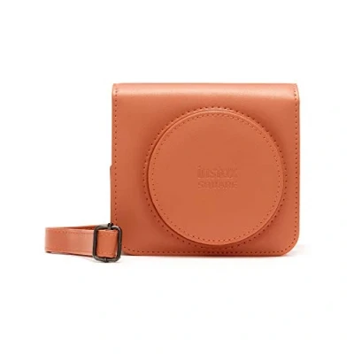 Image de Etui appareil photo FUJI Intax Square Orange Terracotta Simili cuir Pour Instax SQ1