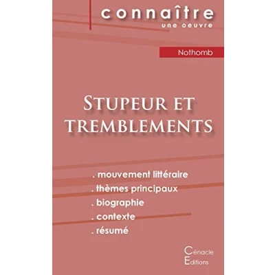 Image de Fiche de lecture Stupeur et tremblements Amélie Nothomb (analyse littéraire référence résumé complet)