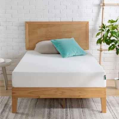 Image de Zinus Matelas 90x190 cm Hauteur 20 OKO TEX certifié en mousse à mémoire de forme au thé vert Fermeté H2 H3