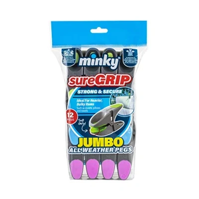Image de Minky Sure Grip Lot de 12 Pinces à Linge Multicolore