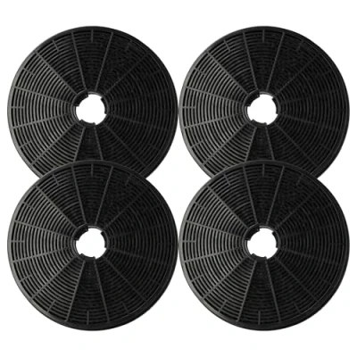 Image de vhbw 4x Filtres à charbon actif compatible avec Klarstein Skyfall Smart 10035379, 10035378 hotte aspirante 17,5 cm