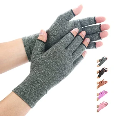 Image de Duerer Gants de Compression Arthritique, pour Aider A Augmenter La Circulation Réduire Douleur et Favoriser Guérison, Arthrose Convient Hommes Femmes(Rose, L)