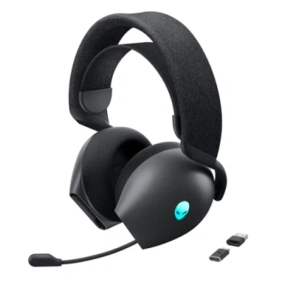 Image de Alienware AW725H Casque Gaming sans Fil Tri Mode Dolby Atmos, 55h autonomie, IA Micro, AlienFX RGB, Dark Side of The Moon