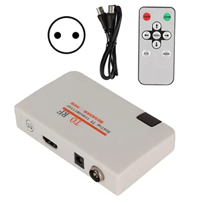 Image de Convertisseur Adaptateur HDMI vers RF, Coaxial Numérique 1080P Entrée RF de Sortie Analogique avec Télécommande pour Console Jeu