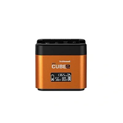 Image de Hahnel ProCube 2 DSLR Duo Charger for Sony EU/UK/USA Plug Chargeur pour Les Batteries NP BX1, FW50, and FZ100 Built in USB Charging Ports &amp; AA Slots 1000 572.0 Orange