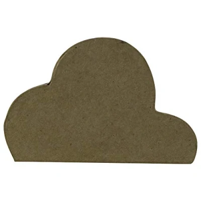 Image de Décopatch BT049C Un support en papier brun mâché 3,5X9X5,5 cm, Boite nuage S