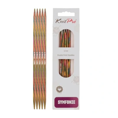 Image de KnitPro KP20133 Symphonie Aiguille Double Pointe Bois Multicolore 17,2 x 3,2 6,2 cm