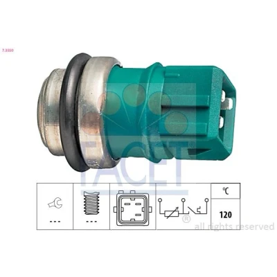 Image de FACET 7.3550 Sonde De Température Liquide Refroidissement Made in Italy OE Equivalent RENAULT: CLIO 2, MEGANE 1, LAGUNA VOLVO: V40 Break