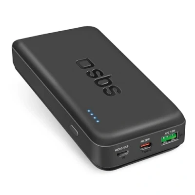 Image de Powerbank Sbs Ttbb20000Pd20K 20000 Mah 20W Pd Usb C, A, Micro Noir
