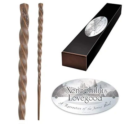 Image de The Noble Collection Xenophilius Lovegood Character Wand 15in (38cm) Wizarding World with Name Tag Harry Potter Film Set Movie Props Wands