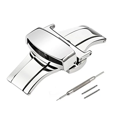 Image de TStrap Montre Boucle deployante 18mm Déployante Fermoir en Acier Inoxydable Polissage Remplacement 20mm