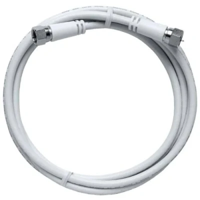 Image de Axing MAK 150 80 modem câble coaxiale avec connecteurs F double blindage 1,5 m blanc