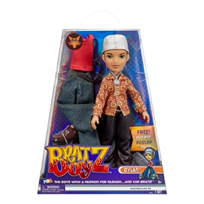 Image de Bratz Original Poupée Mannequin garçon Dylan Contient 2 Tenues, des Accessoires, Un Emballage holographique en édition spéciale &amp; 1 Affiche 4 Ans +