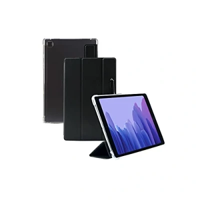 Image de MOBILIS Coque de Protection pour Galaxy Tab A7 10.4&quot; 2020 (SM T500/T505/T507), Étui Antichoc avec Coins Renforcés et Porte Stylet, Transparent/Noir