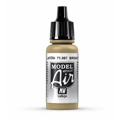 Image de Vallejo Model Air Flacon de peinture acrylique 17 ml Metallic Bright Brass