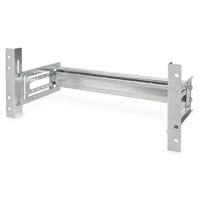 Image de DIGITUS Support de Rail DIN 19 pouces 4U Profondeur &amp; Hauteur standard Variable Largeur 390 mm pour armoires réseaux serveurs