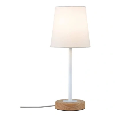 Image de Paulmann 79636 Lampe à poser Neordic Stellan 1 flamme avec abat jour en tissu / Bois