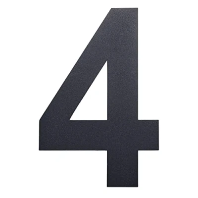 Image de nanlyiau Numero Maison anthracite Numéro de Moderne Haute 22.8cm /9in RAL 7016 Acier inoxydable, Aspect flottant, facile à installer et fait solides SUS304(7016 9n4)