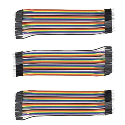 Image de 120pcs câbles dupont mâle à pour Arduino,Raspberry Pi (3 * 40 Pines f Arduino, Raspberry Pi, Jumper cable breadboard, Wires)