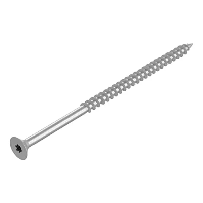 Image de SECCARO Lot de 50 vis à bois pour panneaux d&#039;aggloméré 6 x 120 mm, en acier inoxydable V2A VA A2, avec filetage partiel, TX/six pans creux
