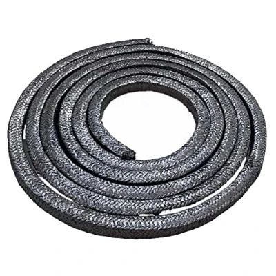 Image de BAIBOS Graphite Tressé Emballage Fil Tige Pompe Valve Joint Farce D&#039;étanchéité Glande Corde Longueur 2 M (Size : 8 * 8mm)