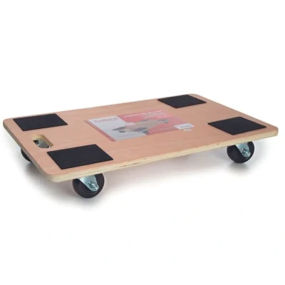 Image de Toolland Rouleur de meubles, avec revêtement antidérapant, 4 patins, poignée intégrée, roulettes en caoutchouc pivotantes, contreplaqué, capacité charge jusqu&#039;à 400 kg, bonne maniabilité, 10,5