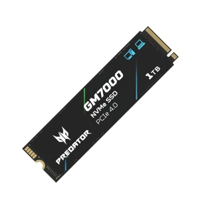 Image de Predator M.2 SSD 1 To GM7000 avec cache DRAM NVMe 1.4 2280 PCIe Gen4 x 4 Ultra haute vitesse (lecture maximale : 7400 Mo/s, écriture 6700 Mo/s) interne 3D NAND TLC compatible PS5