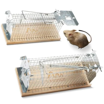 Image de Gardigo Set de 2 Souricière Souris Sans Tuer; Piège à Vivants; Humain et Réutilisable; Mouse Trap Intelligent; 15 x 6 7,5 cm