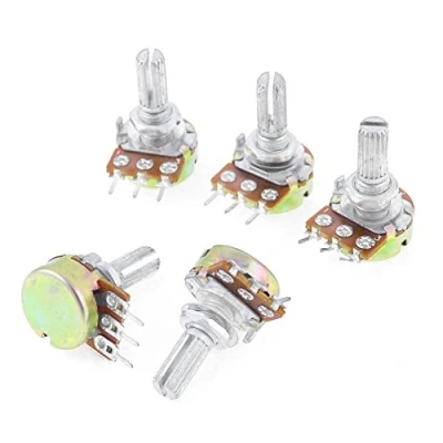 Image de 5 Pcs B100K 100K ohm Potentiomètres ratoires à cône linéaire simple