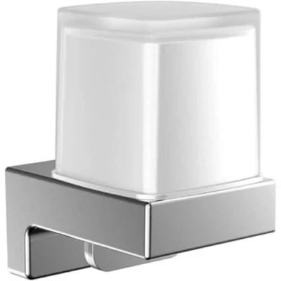 Image de Emco Distributeur de Savon Liquide avec gobelet en Verre Cristal, métal, chromé, Normal