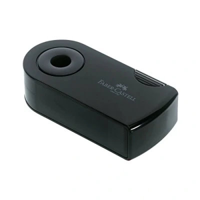 Image de Faber Castell Taille crayon double trou RollOn Dots sur carte blister Noir ou bleu attribué à la caisse