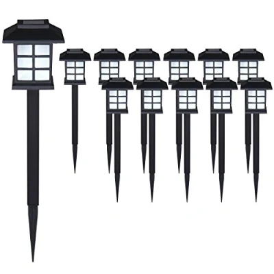 Image de MONZANA® Set de 12 lampes solaires piquet pour jardin 8h autonomie lumière extérieur LED interrupteur crépusculaire