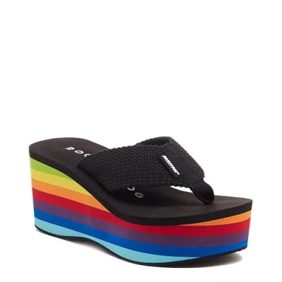 Image de Rocket Dog Femme Écraser Tongues, Noir/Multicolore, 39 EU