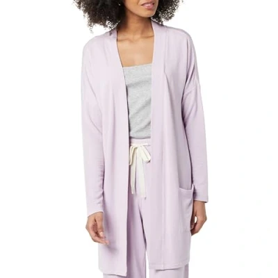 Image de Amazon Essentials Gilet d’Intérieur Ouvert sur Le Devant en Éponge Légère Coupe Décontractée Femme, Lavande, S