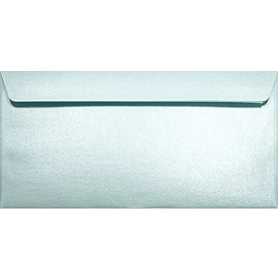 Image de Netuno 100x enveloppe bleue azurée nacrée longue 110x220mm 120g Majestic Damask Blue enveloppes décoratives élégantes pour mariage anniversaire baptême Noël invitations cartes lettres de voeux