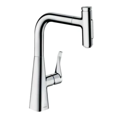 Image de hansgrohe Metris Select M71 Mitigeur de cuisine 240, avec douchette extractible 2 jets, sBox, chromé, 73817000