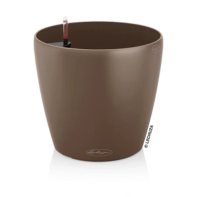 Image de Lechuza Pot de Fleurs d’Extérieur et d&#039;Intérieur Color Classico Réserve d&#039;Eau Intégrée Coloris Muscade Ø 21 x 20 cm