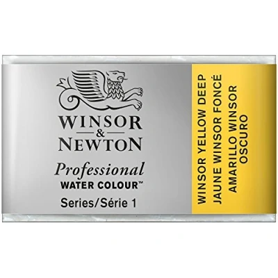 Image de Winsor &amp; Newton Aquarelle Professionnel Peinture Aquarelle, Haute Luminosité, Résistante à la Lumière, Qualité Archive, Godet, Couleur Jaune Foncé