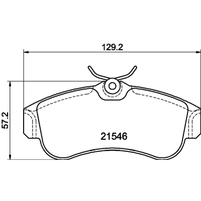 Image de HELLA 8DB 355 018 011 Jeu de plaquettes frein non préparé pour indicateur d&#039;usure avec vis d&#039;étrier NISSAN: Almera II 3/5 portes
