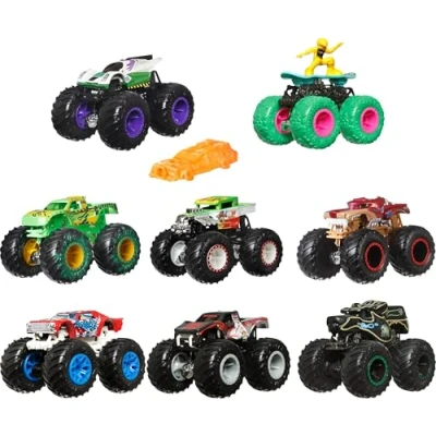 Image de Hot Wheels Monster Trucks Voiture aux Roues géantes, véhicule échelle 1:64, modèle aléatoire, Jouet pour Enfant, FYJ44