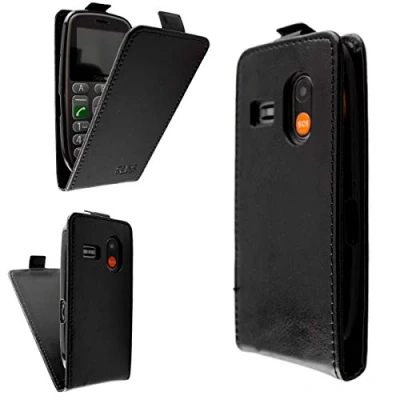 Image de caseroxx Flipcase pour Gigaset GL390, Étui de téléphone Portable (Flipcase Coloris Noir)