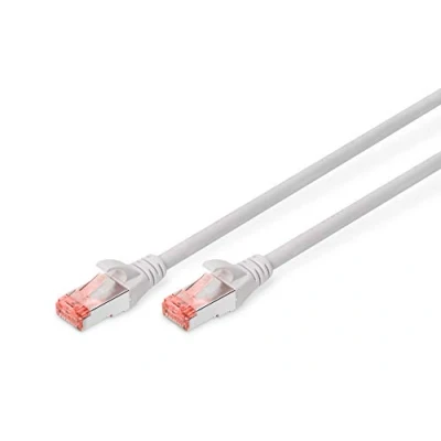 Image de DIGITUS Câble LAN Cat 6 5m RJ45 réseau S/FTP blindé Compatible 6A &amp; 7 Gris