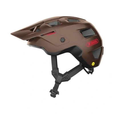 Image de ABUS casque MTB MoDrop MIPS de vélo robuste avec protection contre les chocs pour le VTT ajustement individuel unisexe cuivre mat, L