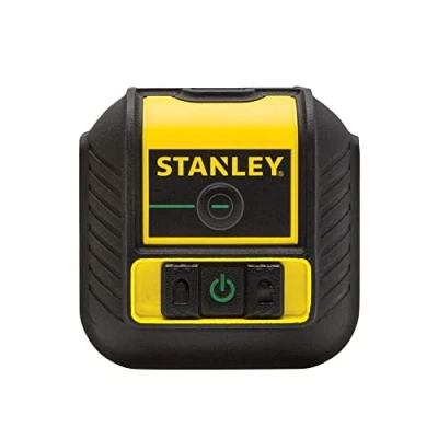 Image de Stanley STHT77592 1 Niveau Laser Croix + Équerrage Cross90 Faisceau vert 4x plus lumineux étanche IP50 double filetage 1/4&quot; portée 16m Précision +/ 5mm revêtement renforcé