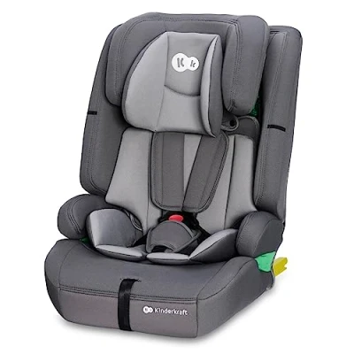 Image de Kinderkraft SAFETY FIX2 I SIZE 76 150 cm Siege auto isofix, Isofix 9 à 36kg, de 15 mois 12 ans, Systèmes sécurité, L&#039;Appui tête réglage, Siège profond, Harnais 5 points, Insert modulaire, Gris
