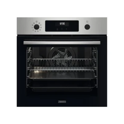 Image de Zanussi ZOPKX6X2 Four multifonction avec nettoyage pyrolytique, 9 fonctions cavité XXL, horloge électronique + télécommandes escamotables, anti traces de doigts, inox, classe A+, 72 litres