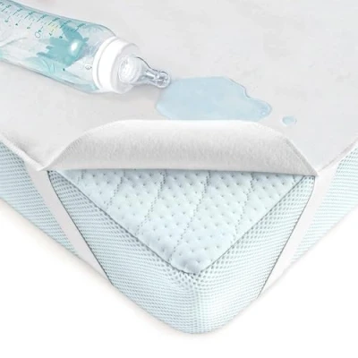 Image de Alvi Alese 70 x 140 Impermeable, Protège Matelas en Molleton de Coton pour Lit Bebe et Enfant, Testé OekoTex Standard 100, Doux Lavable Machine