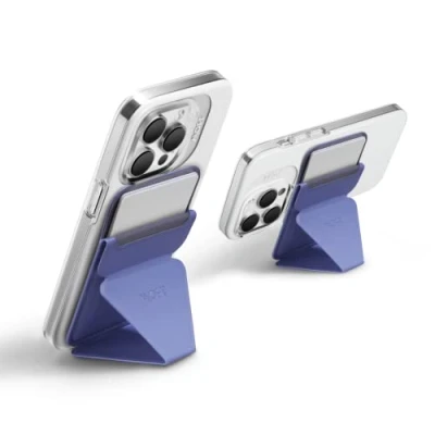Image de MOFT Support de téléphone Portefeuille MagSafe pour iPhone 15/14/13/12 Series, Compatible avec Le Carte téléphonique MagSafe, 3 Angles Vue (Violet)